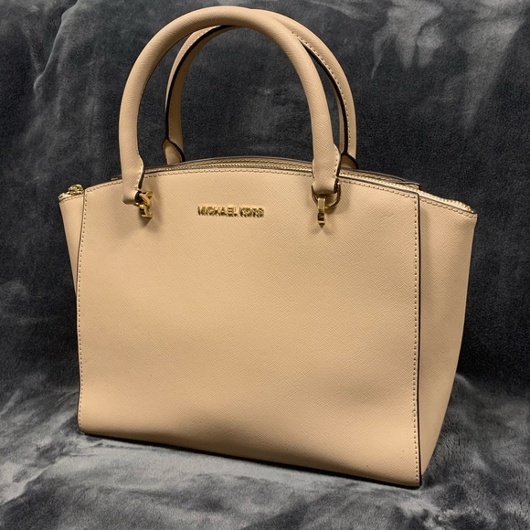 Tan Michael Kors Framed Tote/Satchel - Picture 2 of 4